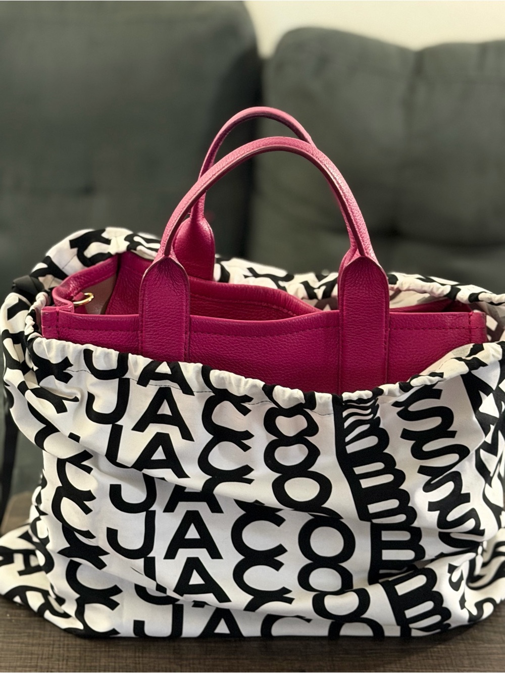 Marc Jacobs Hot Pink Leather Tote